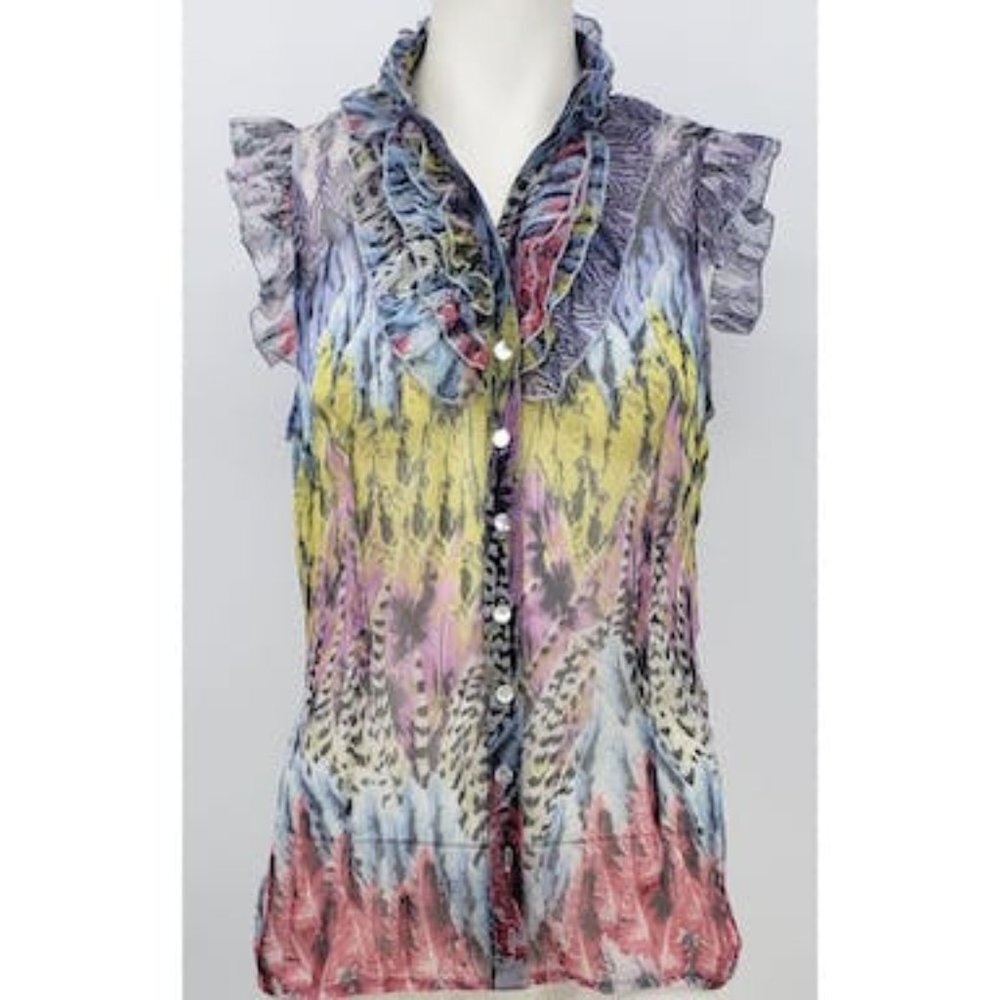 Adore See Thru Stylish Blouse, Size Medium, Multicolor